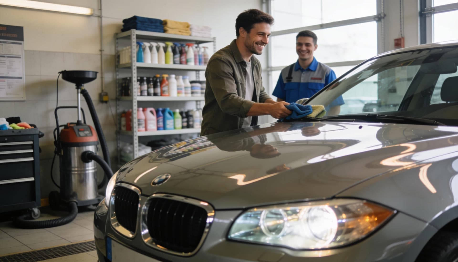 Cliente satisfecho recogiendo su coche en Al Detail Ferrol